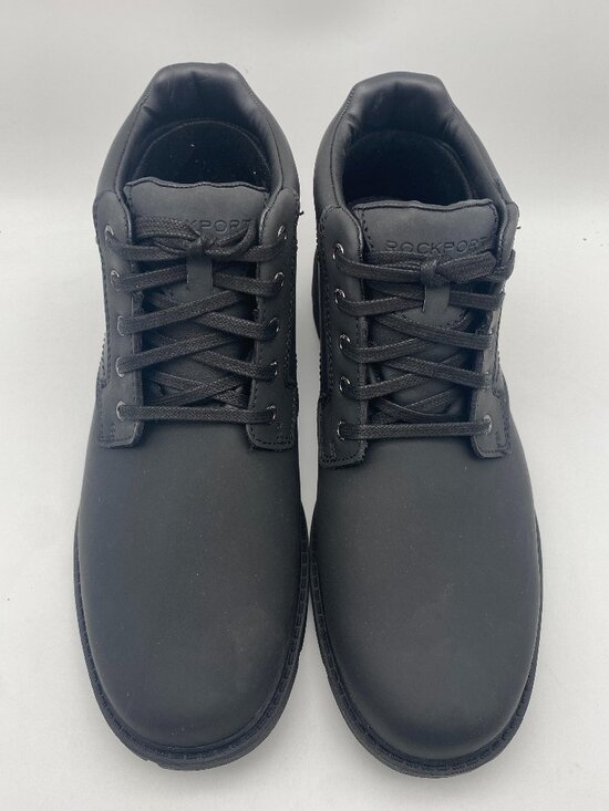 ROCKPORT SS PLAIN TOE BOOT BLACK #A13714 MEN\'S SIZE 8.5W